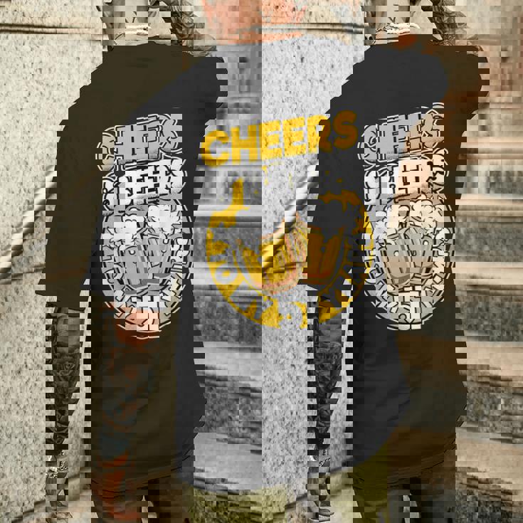 私の51歳に乾杯とビールビールメン51歳の誕生日 メンズTシャツ バックプリント 彼への贈り物