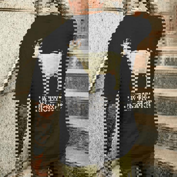 私は本当にヤギが好きです メンズTシャツ バックプリント 彼への贈り物