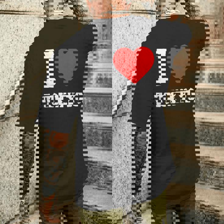 私は東京が大好きです I Love Tokyo メンズTシャツ バックプリント 彼への贈り物