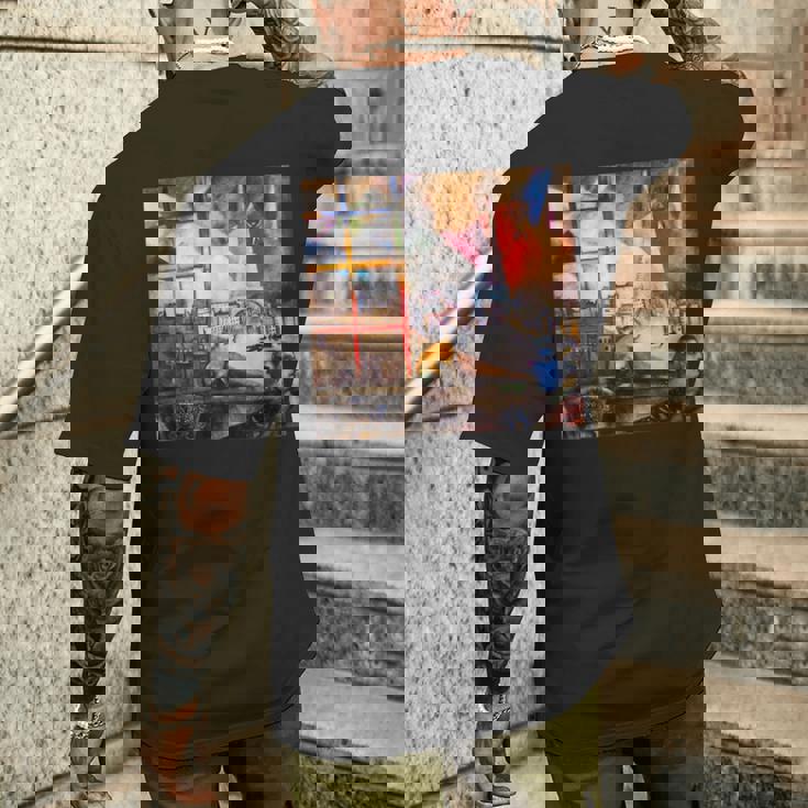 窓を通るパリ マルク・シャガール メンズTシャツ バックプリント 彼への贈り物