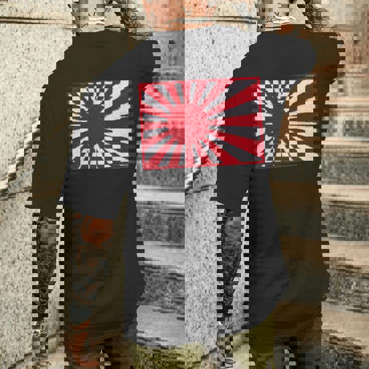 第二次世界大戦 戦争旗 日本国旗 チェスト レトロ ヴィンテージ ワッペン バッジ メンズTシャツ バックプリント 彼への贈り物