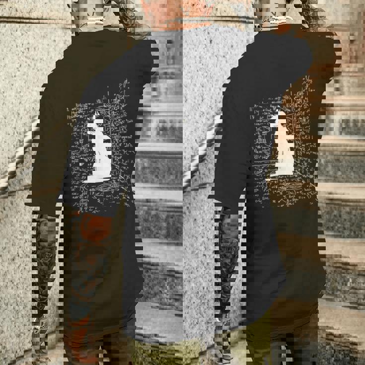 箱の中のシュレディンガーの猫 メンズTシャツ バックプリント 彼への贈り物