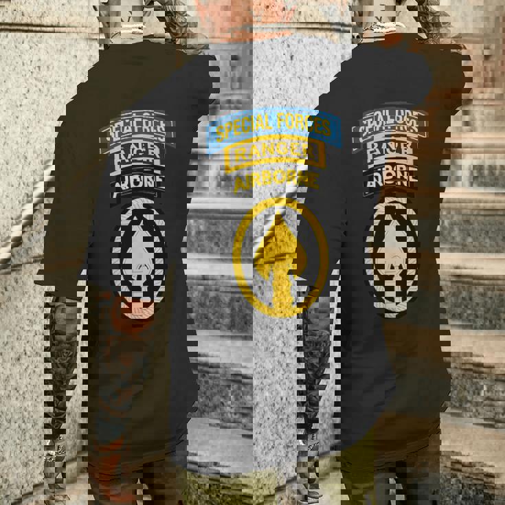 米国特殊部隊 -Fレンジャータブ -Ocomパッチ メンズTシャツ バックプリント 彼への贈り物