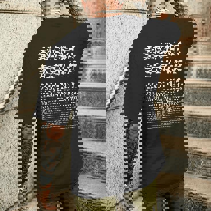 素数を数えて落ち着きましょう！数学者ジョーク受け狙いギャグ愛好家ジョーク数学面白いネタ メンズTシャツ バックプリント 彼への贈り物