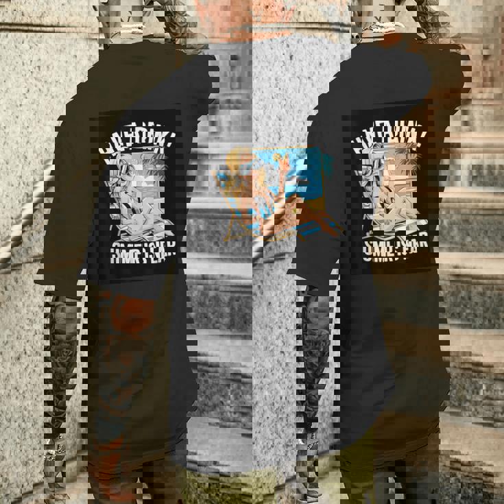 素敵な夏の言っているビーチモチーフ メンズTシャツ バックプリント 彼への贈り物