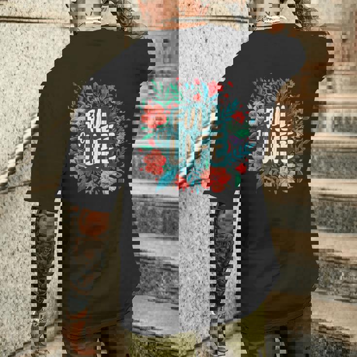 素敵な花のコスチュームでいっぱいの人生。 メンズTシャツ バックプリント 彼への贈り物