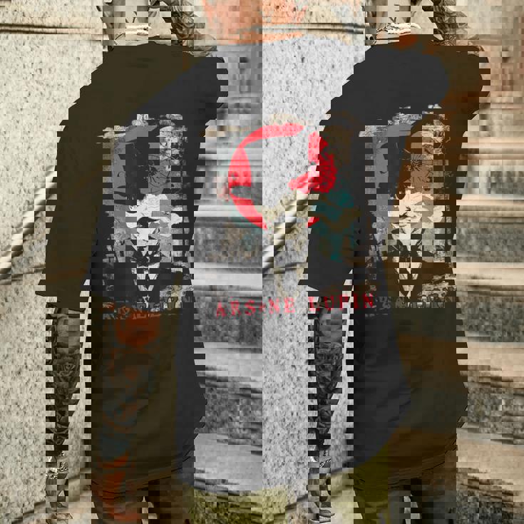 紳士泥棒アルセーヌ・ルパンのトリビュート メンズTシャツ バックプリント 彼への贈り物