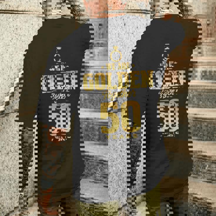 結婚50周年 ロマンチック カップル 結婚 50歳 メンズTシャツ バックプリント 彼への贈り物