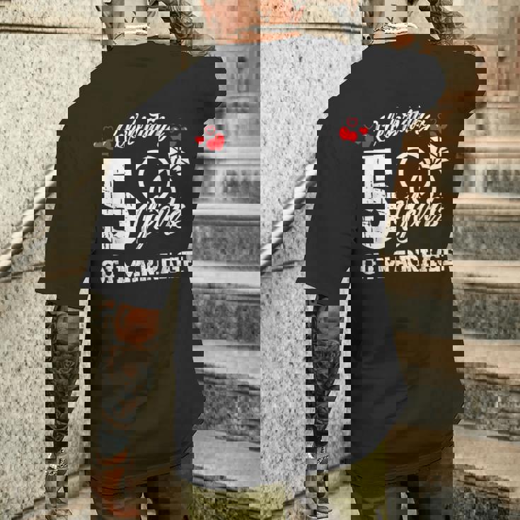 結婚5周年記念マッチング・ギフト メンズTシャツ バックプリント 彼への贈り物