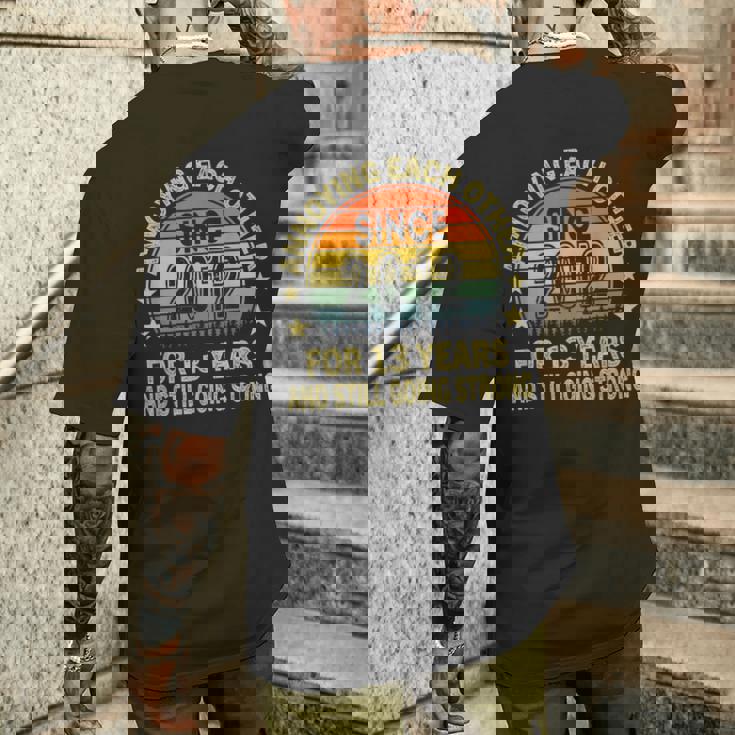 結婚記念日の願い 13年 以来 2012 メンズTシャツ バックプリント 彼への贈り物