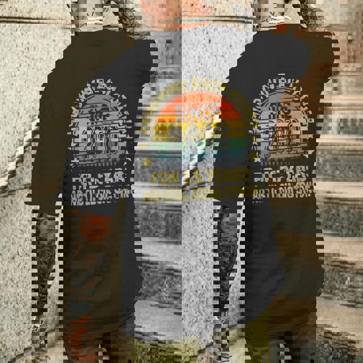 結婚記念日の願い 15年 以来 2010 メンズTシャツ バックプリント 彼への贈り物