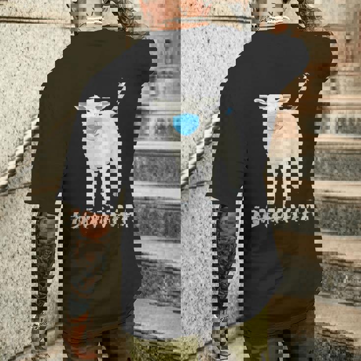 羊または羊 ワクチン防止マスク メンズTシャツ バックプリント 彼への贈り物