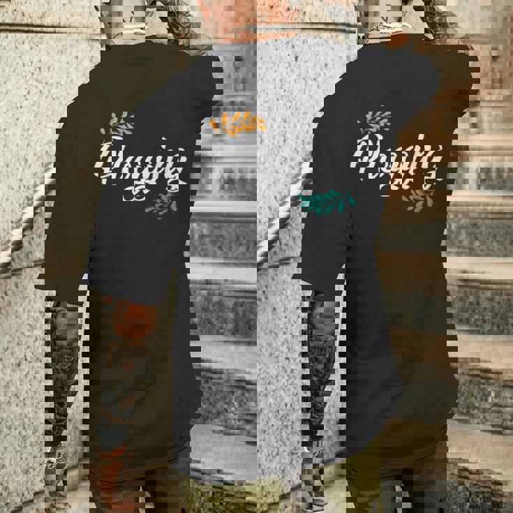 自然と環境のプログ メンズTシャツ バックプリント 彼への贈り物