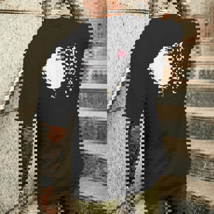 舐めないでください 可愛い文鳥イラスト 文鳥 ペット好き 桜文鳥 シナモン文鳥 クリーム文鳥 おもしろ 白文鳥 メンズTシャツ バックプリント 彼への贈り物