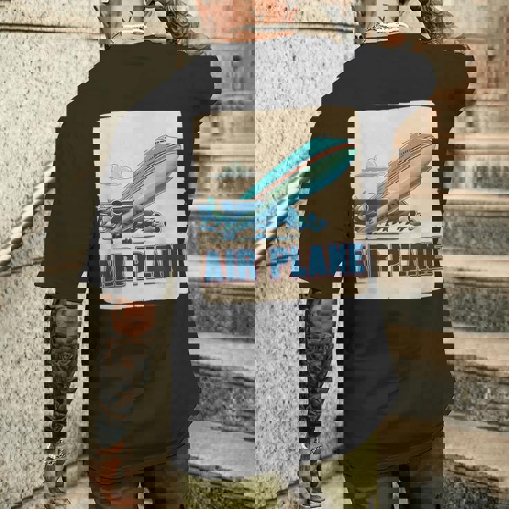 航空機愛好家のためのクールな旅客機飛行機コスチューム。 メンズTシャツ バックプリント 彼への贈り物