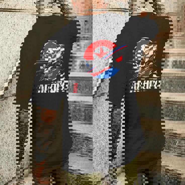 航空高麗 北朝鮮航空母艦 ソビエトツポレフ キム・ジョン メンズTシャツ バックプリント 彼への贈り物