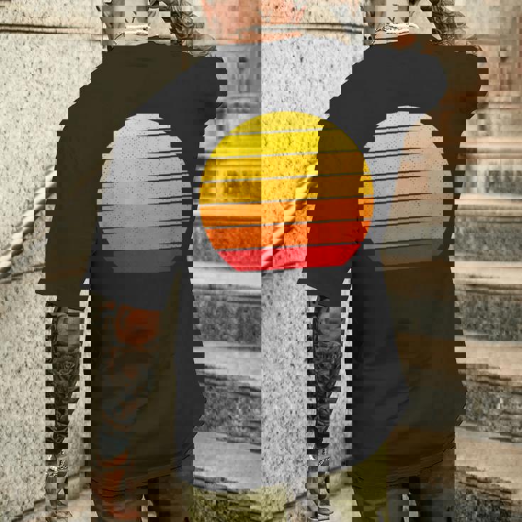 色の縞模様 メンズTシャツ バックプリント 彼への贈り物