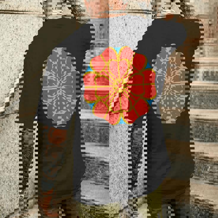 花笠花 琉球 沖縄 日本 琉球諸島 沖縄 メンズTシャツ バックプリント 彼への贈り物