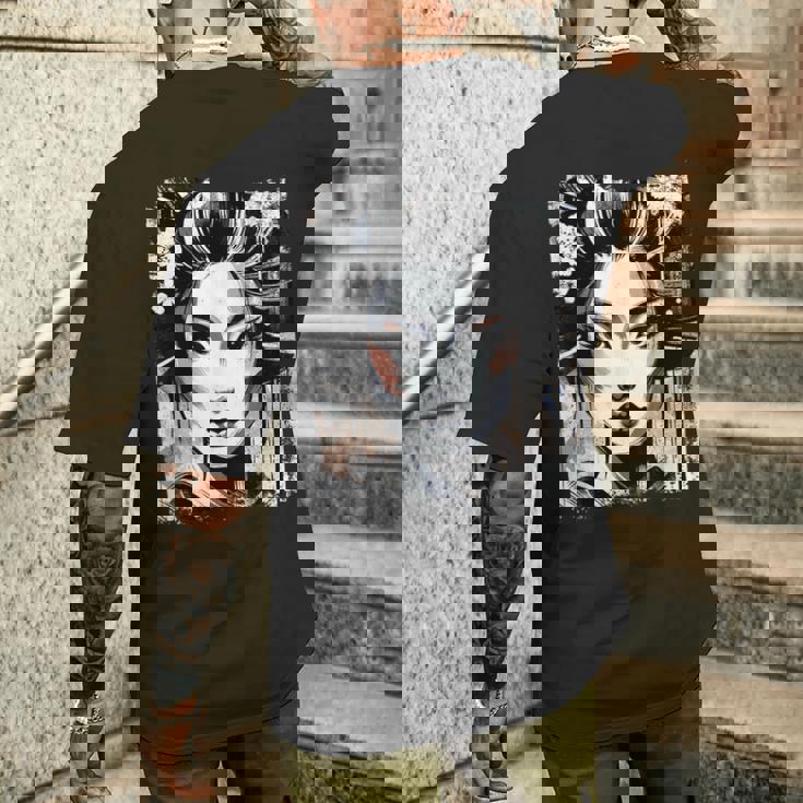 芸者ヴィンテージ メンズTシャツ バックプリント 彼への贈り物