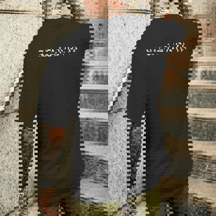 菅平土産スキー場スキーヤーのミニマリストデザイン メンズTシャツ バックプリント 彼への贈り物