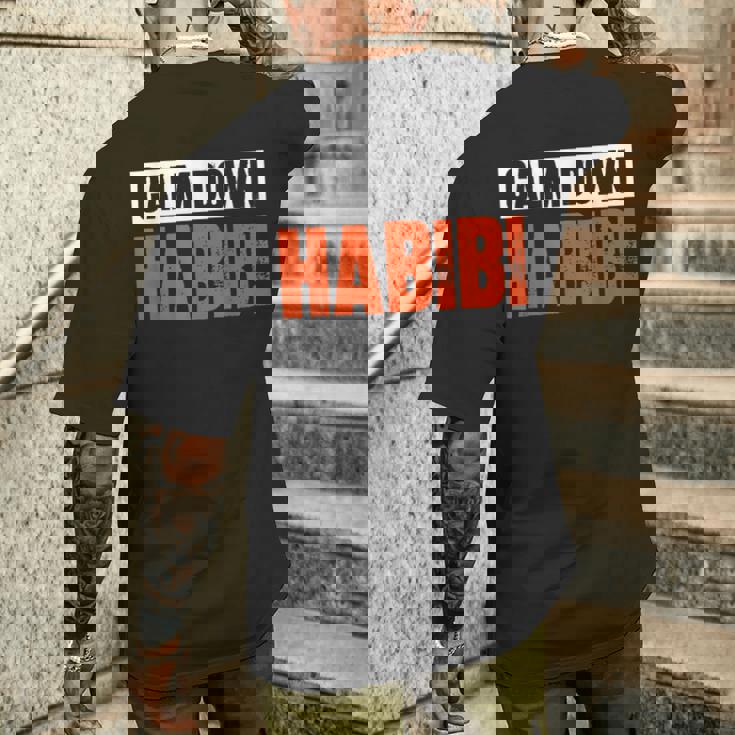 落ち着けハビビ メンズTシャツ バックプリント 彼への贈り物