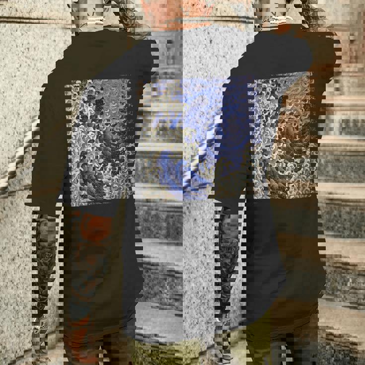 葛飾北斎 男波 メンズTシャツ バックプリント 彼への贈り物