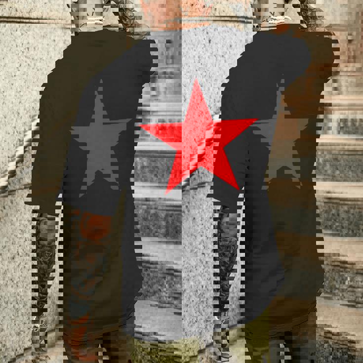 複数のカラーにレッドスター。 メンズTシャツ バックプリント 彼への贈り物