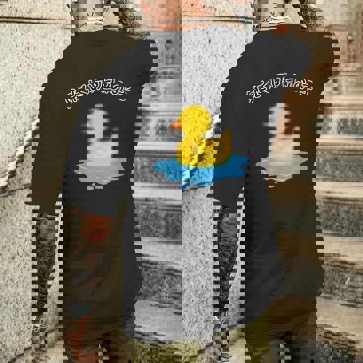 見にくいアヒルの子 動物 個性的 面白い 飲み会 ネタ ギャグ ボケ 宴会 笑える メンズTシャツ バックプリント 彼への贈り物