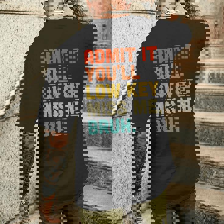 認めてくれよ控えめなミス・ミー・ブラッシュ・ファニー・ブラシ・ティーチャー メンズTシャツ バックプリント 彼への贈り物