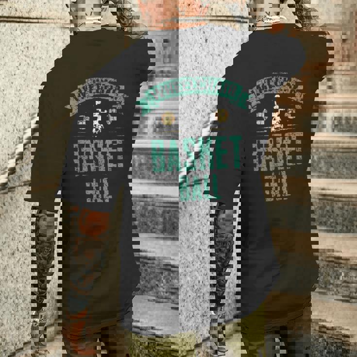 車椅子バスケットボール スポーツ バスケットボール選手 選手 車椅子 車椅子バスケットボール メンズTシャツ バックプリント 彼への贈り物