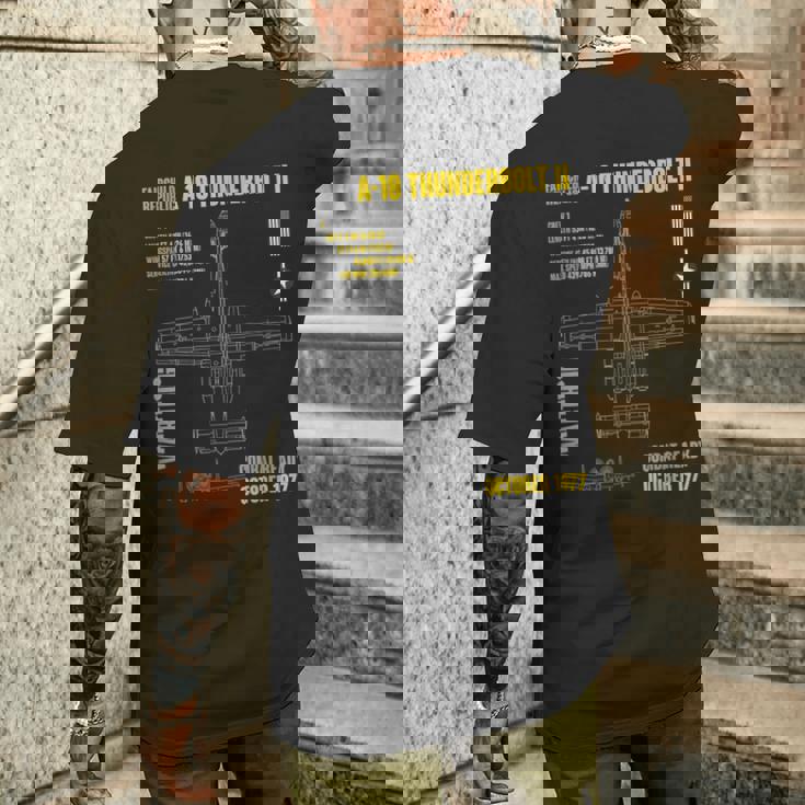 軍用機 A-10 Thunderbolt Ii Warthog Usaf メンズTシャツ バックプリント 彼への贈り物