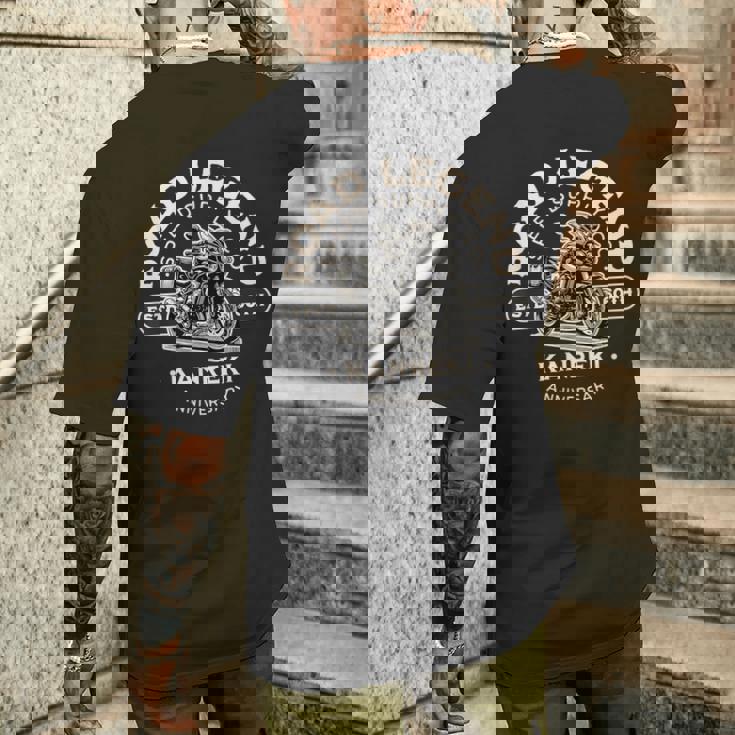 還暦祝い 伝説の60歳還暦ライダー 安全祈願 長寿 かっこいい メンズTシャツ バックプリント 彼への贈り物