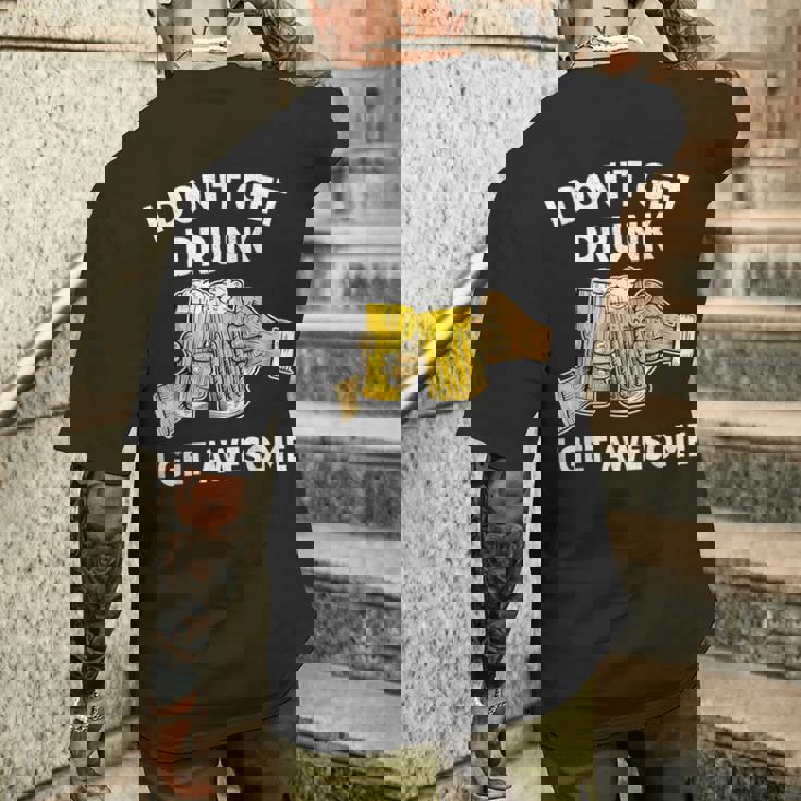 酔わないで最高になる-面白いアルコール メンズTシャツ バックプリント 彼への贈り物