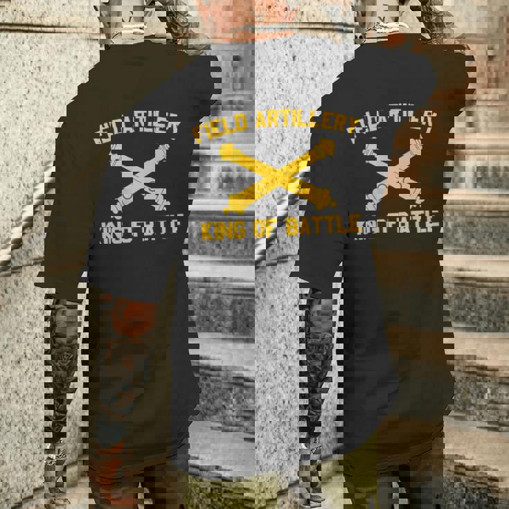 野戦砲 キングオブバトルブランチ記章 砲兵 メンズTシャツ バックプリント 彼への贈り物