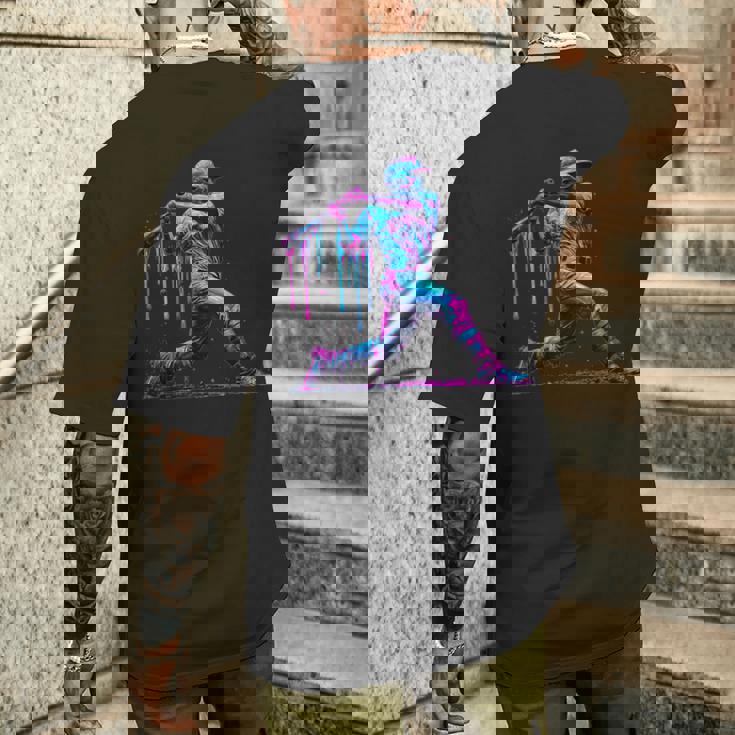 野球 選手 ドリップ アイスクリーム ドリップ 野球 試合 デイ ユース メンズTシャツ バックプリント 彼への贈り物