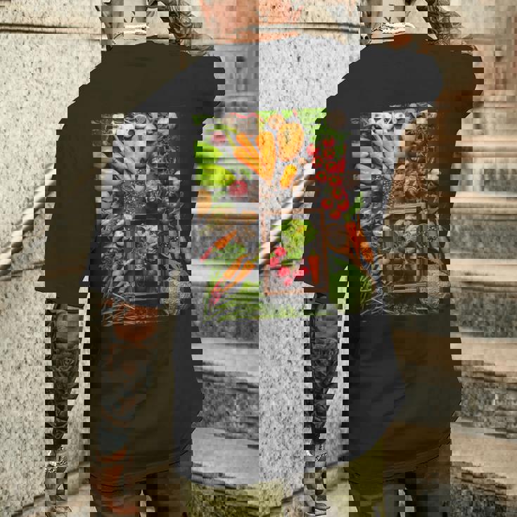 野菜農場フレッシュオーガニック野菜 メンズTシャツ バックプリント 彼への贈り物