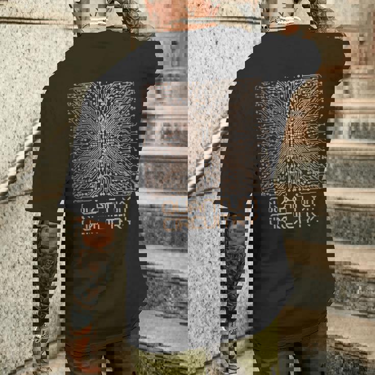 量子回路ai人工知能 メンズTシャツ バックプリント 彼への贈り物