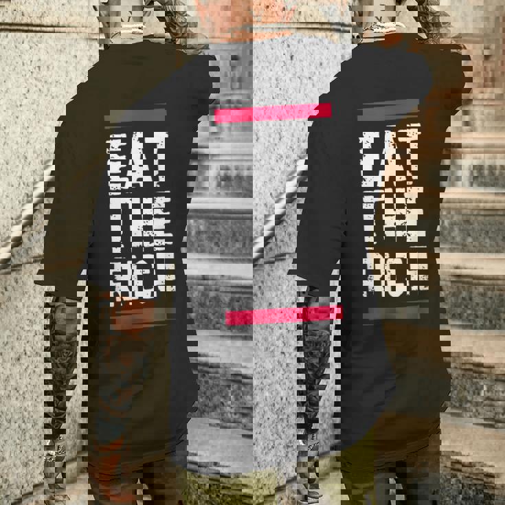 金持ちを食べろ メンズTシャツ バックプリント 彼への贈り物