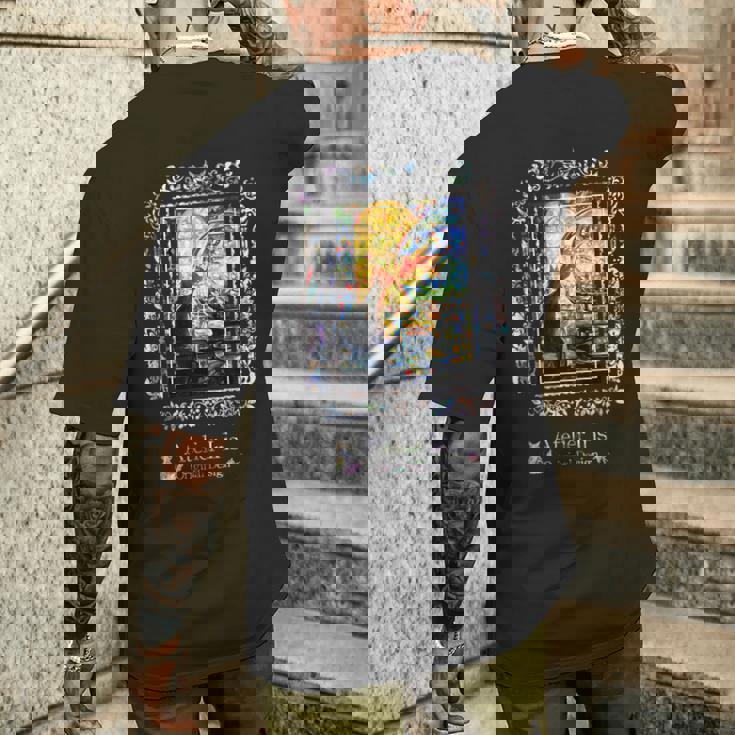 金魚さんとチュッ 猫 金魚 メンズTシャツ バックプリント 彼への贈り物