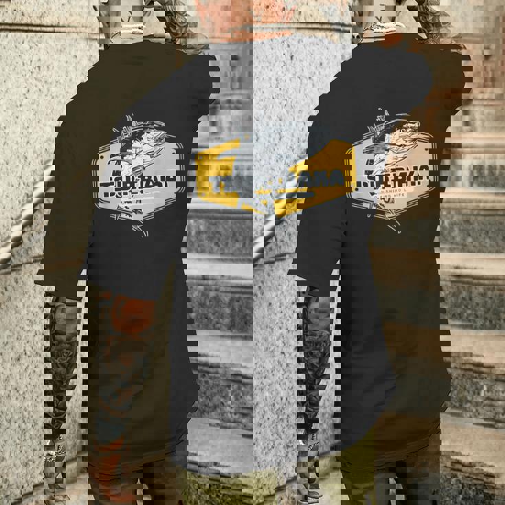 釣りバカ 釣り 魚好き 釣りおじさん 釣りガール 釣りボーイ 釣り好き かっこいい おしゃれ おもしろ イラスト メンズTシャツ バックプリント 彼への贈り物