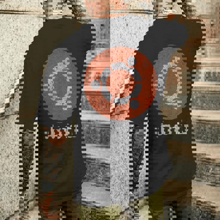 開発者向けubuntu デスクトップ、サーバー、コアソフトウェア メンズTシャツ バックプリント 彼への贈り物