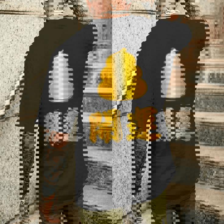 開運《金の うんこ》【変なデザイン屋さん】うんち 金運上昇 面白い メンズTシャツ バックプリント 彼への贈り物