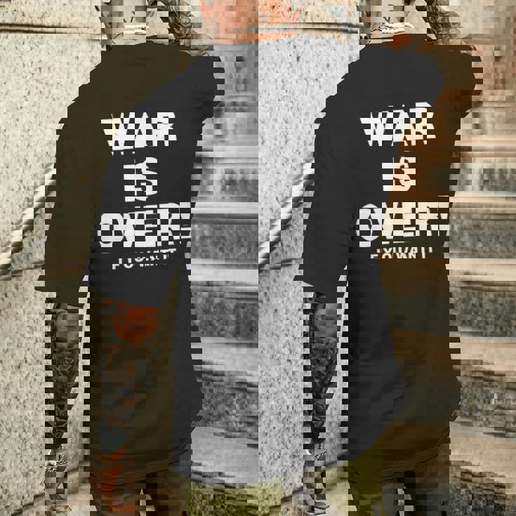 限定戦争は終わりだ 限定版黒 If You Want It メンズTシャツ バックプリント 彼への贈り物