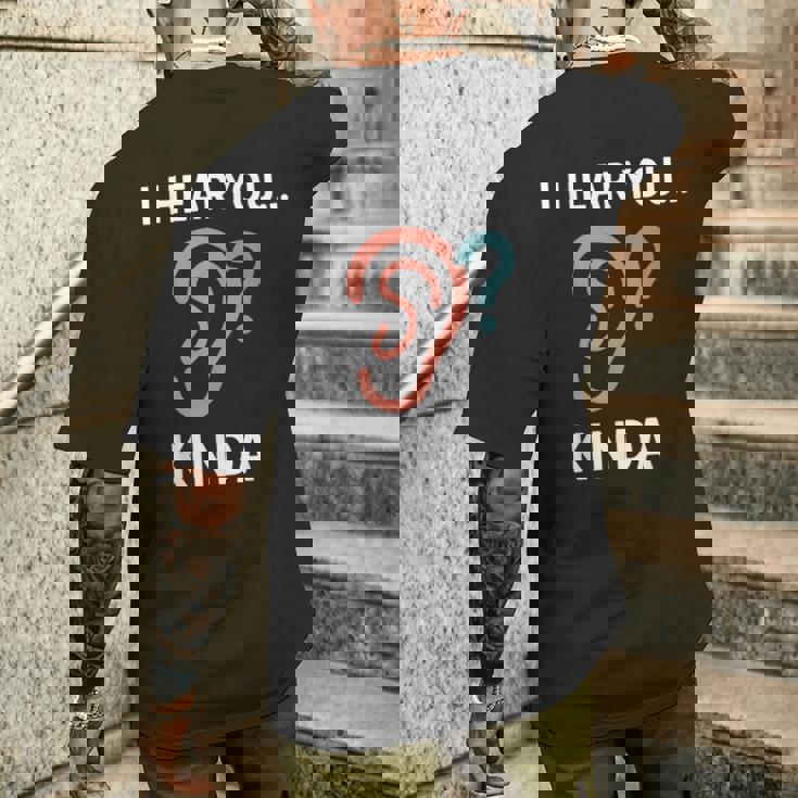 難聴啓発聴覚障害者文化asl学生cochlear メンズTシャツ バックプリント 彼への贈り物