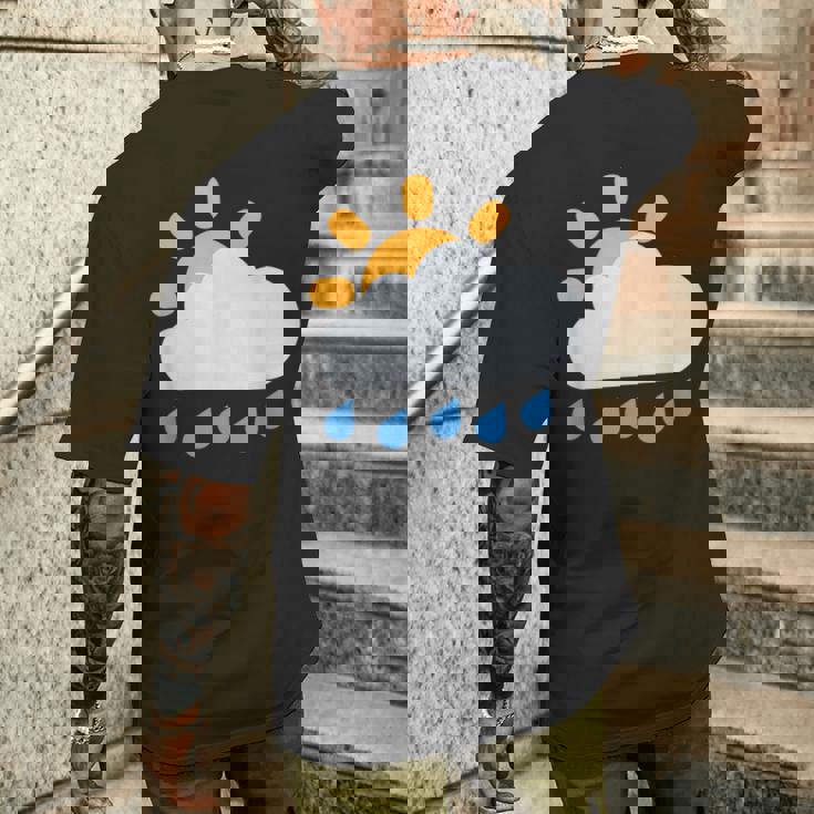 雨雲の向こうの太陽 メンズTシャツ バックプリント 彼への贈り物