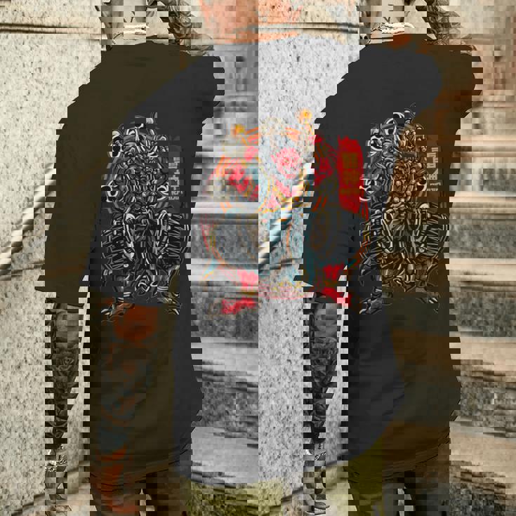 雷神 雷神 古代日本神話 神々 メンズTシャツ バックプリント 彼への贈り物