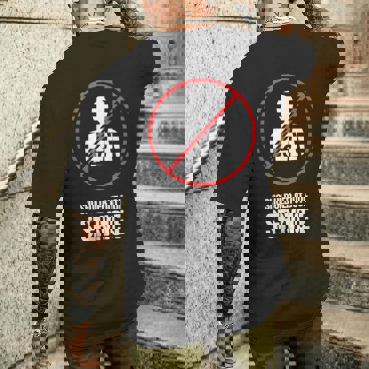 面白い 脱臼 肩 骨折 & 肩折れ メンズTシャツ バックプリント 彼への贈り物