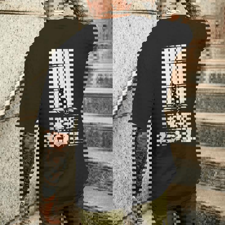 面白い 黒猫 反社会的ユーモア キティ 恋人 猫 ママ&パパ メンズTシャツ バックプリント 彼への贈り物