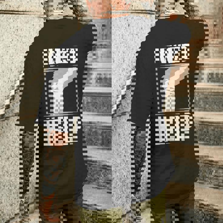 面白いacl膝手術 I Kneed Help 膝半月板ギフト メンズTシャツ バックプリント 彼への贈り物