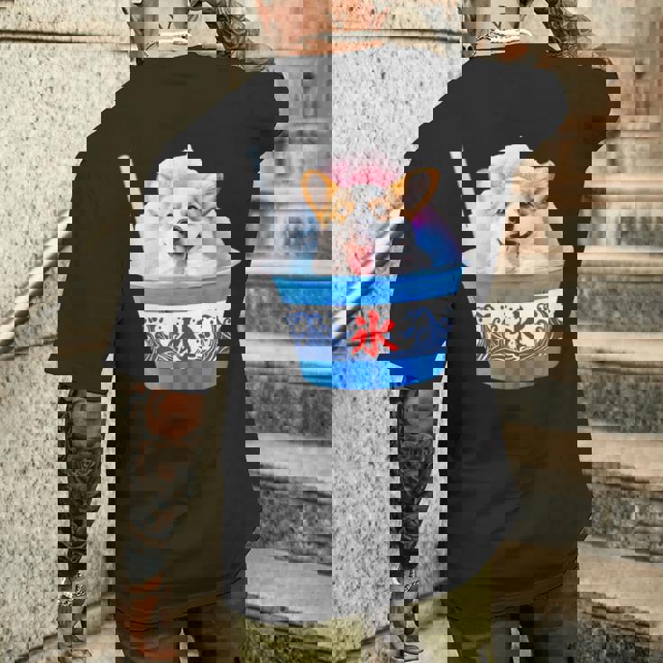 面白いtシャツ コーギー かき氷 イヌ メンズ 犬好き グッズ かわいい おもしろ 面白い 服 ネタ 夏 メンズTシャツ バックプリント 彼への贈り物